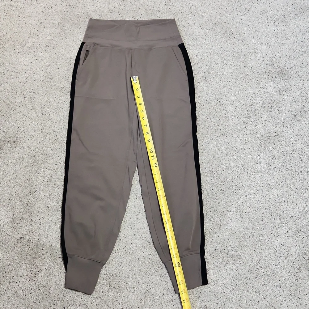 Athleta Venice Joggers Size XS - Taupe Track Joggers with Black Side Stripe - Picture 7 of 10